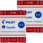 Pilot 2 lots de 6 cartouches bleues pour stylos. . .