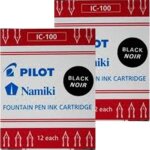 Pilot 2 lots de 6 cartouches noires pour stylos. . .