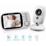 Pimpimsky babyphone cam�ra 3. 2? b�b� moniteur sans fil vid�o lcd couleur 2. 4ghz communication bidirectionnel ...