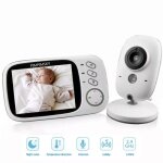 Pimpimsky babyphone vido sans fil 3. 2 lcd couleur camra bb surveillance 2. 4 ghz communication bidirectio ...