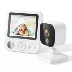 Pimpimsky babyphone vido sans fil moniteur pour bb ecran de videosurveillance maison camra bb sans ...