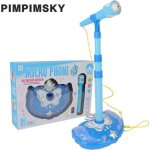 Pimpimsky color drle karaok enfant microphone jouet chantant pour fille / garon micro - bleu