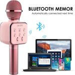 Microphone karaok� bluetooth - pimpimsky - ds878 - autonomie 8h - bluetooth 5. 0 - couleur rose