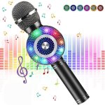 Microphone karaoké - pimpimsky - sans fil - bluetooth - haut - parleur stéréo - led Microphone karaoké - pimpimsky - sans fil - bluetooth - haut - parleur stéréo - led
