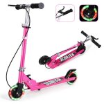 Pimpimsky trottinette enfant 2 roues clignotantes systme de freinage double hauteur rglable pour adultes ...
