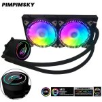 Kit de refroidissement liquide pimpimsky pour processeurs intel et amd avec ventilateur rgb 4 pins