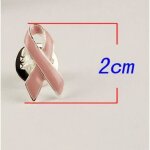 Pins octobre rose. broche ruban rose en acier et email
