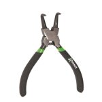 Pince  circlips - ribitech - courbe 160mm - acier carbone #45 - finition noire satine - poignes antiglisse ...