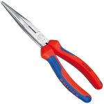 Pince coupante demi - ronde - knipex - becs longs - acier �lectrique au vanadium forg� - rouge