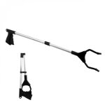 Pince  dchets ramasse objets avec embouts magntiques - pliable - noir - linxor
