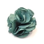 Pince fleur cheveux en tissu 5cm vert - rc004956
