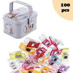 Pincepack de 100 boîte en étain pinces à coudre polyvalentes accessoirespince couture pour tissus couture ... Pincepack de 100 boîte en étain pinces à coudre polyvalentes accessoirespince couture pour tissus couture ...