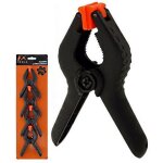 Pince de serrage - fx tools - set de 4 - noir et orange - 10 cm - pvc