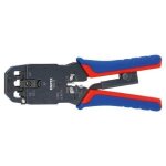 Pince � sertir pour prises rj10 - rj11 et 12 - rj45 - knipex - wz kn 40 - outils et accessoires - bleu ...