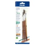 Pinceaux ronds s�rie 101 n� 4 10 et 16 + 1 plat s�rie 524 n�8