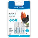 Pipettes insectifuges pour poules oies et canards 4 pipettes - francodex