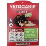 Pipettes - vetocanis - x4 pipettes anti - puces et tiques duo 134mg / 40mg pour chiens moyens
