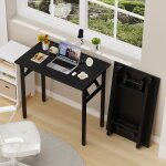 Pipipoxer bureau pliant informatique dordinateur postes de travail table d?étude - 80x50x76cm - noir Pipipoxer bureau pliant informatique dordinateur postes de travail table d?étude - 80x50x76cm - noir