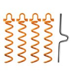 Piquets dancrage en spirale mtalliques x4