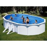 Piscine acier ovale gre bora bora - 610 x 375 x 120 m - filtre � cartouche - �chelle de s�curit�