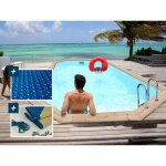 Piscine bois cordoue - 3. 48 x 2. 15 x 1. 18 m + b�che � bulles 180 � - b�che hiver 280 g / m�