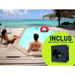 Piscine bois cordoue - 3. 48 x 2. 15 x 1. 18 m + pompe � chaleur 3. 5 kw / h