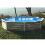 Piscine bois octogonale - 495 x 315 x h. 129 m saint bernard