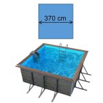 Piscine en bois rectangulaire waterclip - egine - 370 x 370 x 147 m - filtre  sable - hors - sol