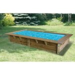 Ubbink piscine en bois sunwater * livraison gratuite * - 200x350xh71 cm - liner bleu - hors sol semi ...