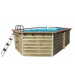 Piscine en bois - waterclip - siayan - rectangulaire - 730x430x129cm