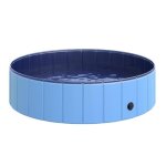 Pawhut - piscine chien - plastique - 120x120x30cm - bleu
