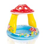 Piscine gonflable enfant intex - pataugeoire carr�e champignon - 102x89 cm - 45 litres