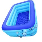Piscine gonflable pour enfants piscine rectangulaire coup jusqu baignoire pour bbs 130x85x50cm cour ...
