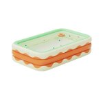 Piscine gonflable vvikizy - 3 couches pliable pvc soufflant - orange - rectangulaire - extrieur - enfant ...