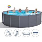 Piscine - intex - 26384 - panneaux en graphite - hors - sol - ronde