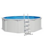 Piscine hors sol acier ronde 455 x 132 m blanche saphir Piscine hors sol acier ronde 455 x 132 m blanche saphir