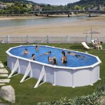 Piscine ovale hors sol en kit 730 x 375 x 132cm avec renforts