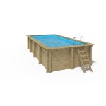 Piscine rectangulaire - no name - elly swimwood - bois trait fsc - 62 x 3 m - 185 m3
