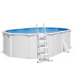 Piscine hors sol acier ovale 490 x 365 x 12 m blanche saphir Piscine hors sol acier ovale 490 x 365 x 12 m blanche saphir