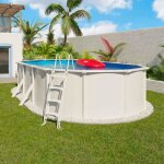 Piscine hors sol acier ovale 610 x 365 x 132 m blanche saphir