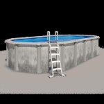 Piscine hors sol acier et rsine ovale 730 x 365 x 132 m gris dgrad liberty