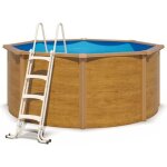 Piscine hors sol acier ronde � 305 x 120 m aspect bois canyon