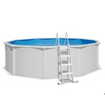 Piscine hors sol acier ronde 455 x 120 m blanche saphir