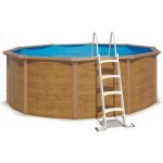 Piscine hors sol acier ronde � 365 x 120 m aspect bois canyon