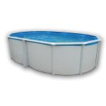 Kit piscine hors sol acier toi - ibiza - 550 x 366 x 132 cm - ovale (livr�e avec un filtre � sable et ...