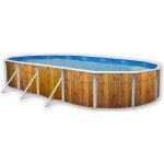Piscine hors sol acier toi - veta - 730x366x120cm - ovale - filtre  sable et chelle de scurit