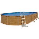 Piscine hors sol acier ovale 1005 x 550 x 120 m aspect bois canyon Piscine hors sol acier ovale 1005 x 550 x 120 m aspect bois canyon