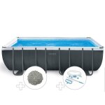 Kit piscine tubulaire intex ultra xtr frame rectangulaire 549 x 274 x 132 m + 10 kg de z�olite + kit ...