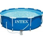 Piscine tubulaire ronde intex metal frame 305m x 076m avec filtration et b�che