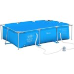 Outsunny - piscine tubulaire - plastique - 252x152x65cm - bleu